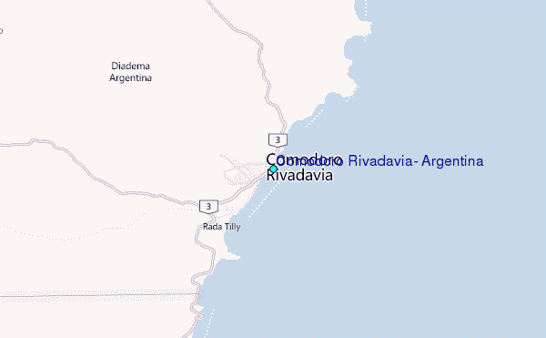 Comodoro Rivadavia, Argentina Tide Station Location Map