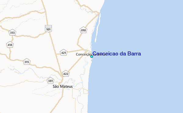 Conceicao da Barra Tide Station Location Map