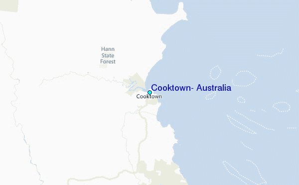 Cooktown, Australia Tide Station Location Map