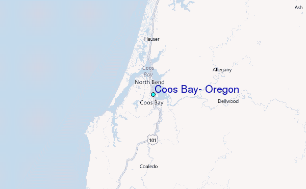 Coos Bay, Oregon Tide Station Location Map