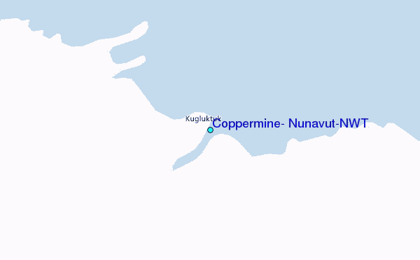 Coppermine, Nunavut/NWT Tide Station Location Map