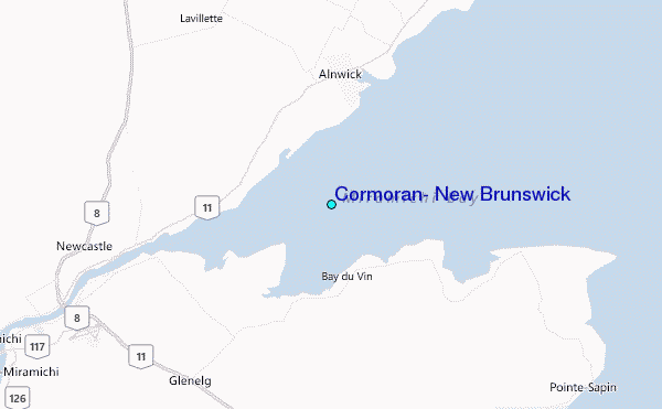 Cormoran, New Brunswick Tide Station Location Map