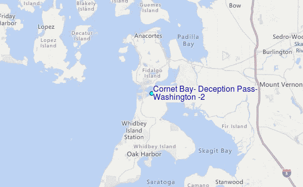 Cornet Bay, Deception Pass, Washington (2) Tide Station Location Map
