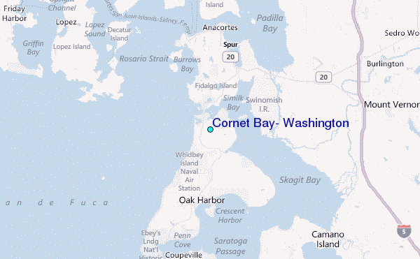 Cornet Bay, Washington Tide Station Location Map