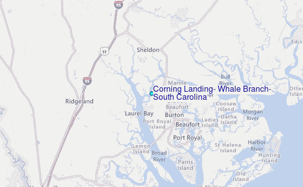 Corning Landing, Whale Branch, South Carolina Tide Station Location Map