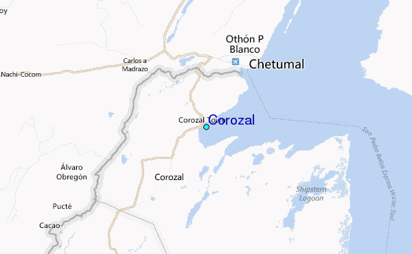 Corozal Tide Station Location Map