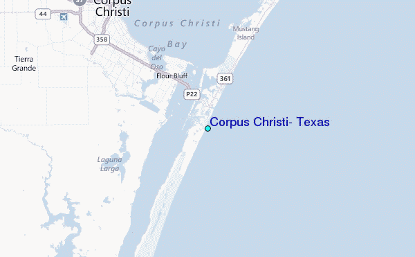 Corpus Christi, Texas Tide Station Location Map