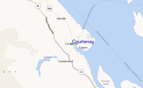 Courtenay Tide Station Location Map