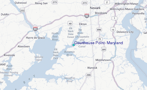 Courthouse Point, Maryland Tide Station Location Map