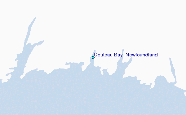 Couteau Bay, Newfoundland Tide Station Location Map