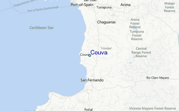 Couva Tide Station Location Map