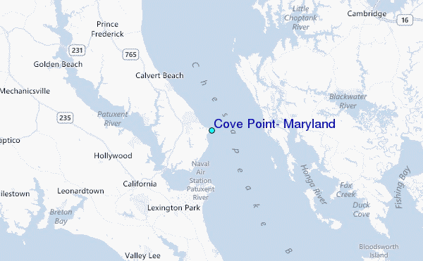 Cove Point, Maryland Tide Station Location Map