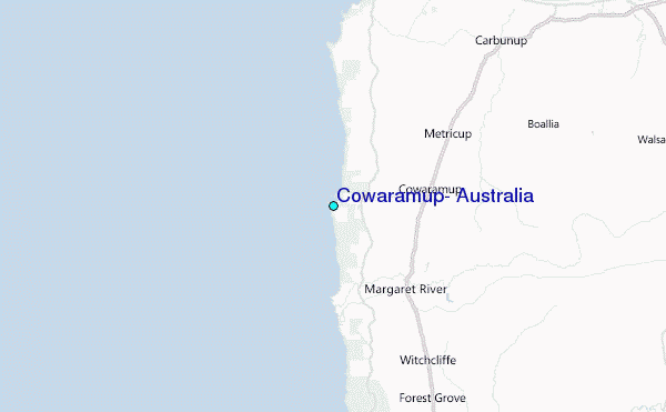 Cowaramup, Australia Tide Station Location Map