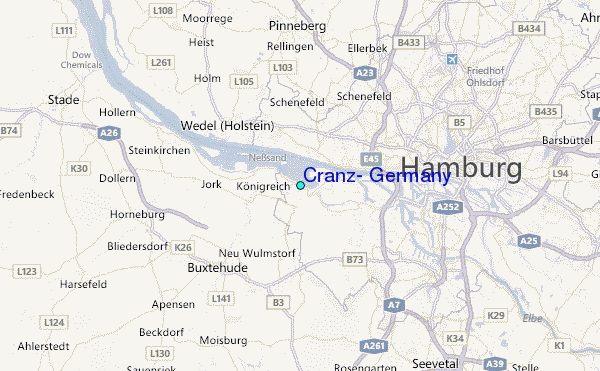 Cranz, Germany Tide Station Location Map