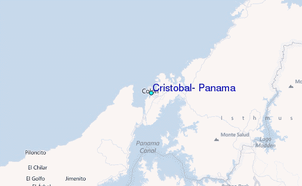 Cristobal, Panama Tide Station Location Map