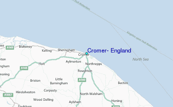 Cromer, England Tide Station Location Map