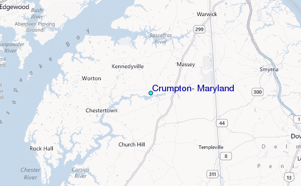 Crumpton, Maryland Tide Station Location Map