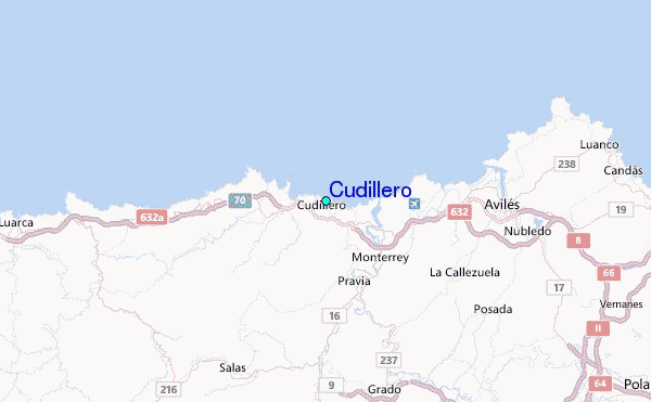 Cudillero Tide Station Location Map