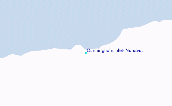 Cunningham Inlet, Nunavut Tide Station Location Map