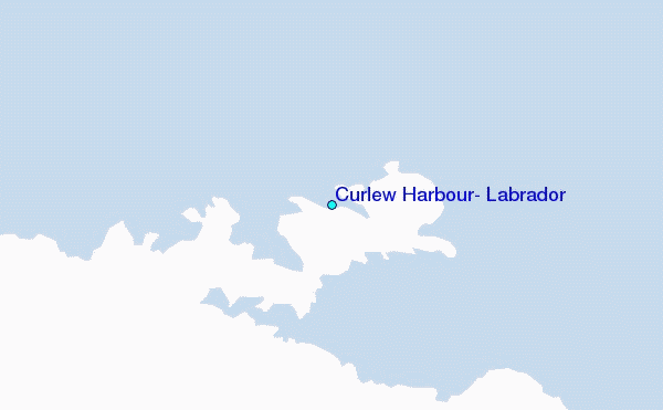 Curlew Harbour, Labrador Tide Station Location Map