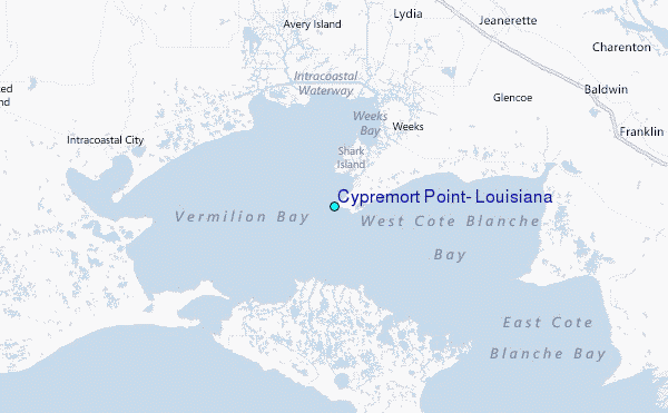 Cypremort Point, Louisiana Tide Station Location Map