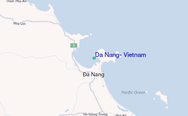 Da Nang, Vietnam Tide Station Location Map