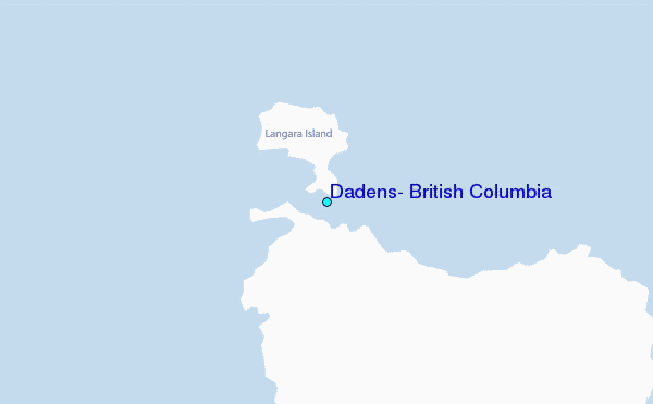 Dadens, British Columbia Tide Station Location Map
