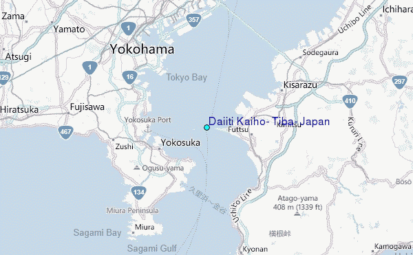 Daiiti Kaiho, Tiba, Japan Tide Station Location Map