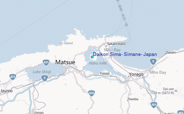 Daikon Sima, Simane, Japan Tide Station Location Map
