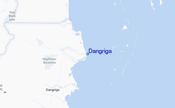 Dangriga Tide Station Location Map