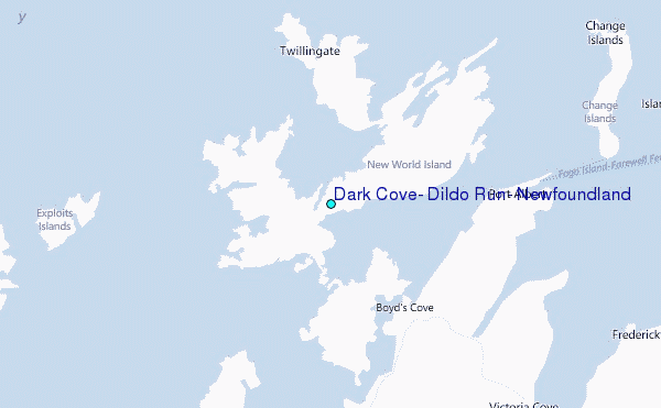 Dark Cove, Dildo Run, Newfoundland Tide Station Location Map