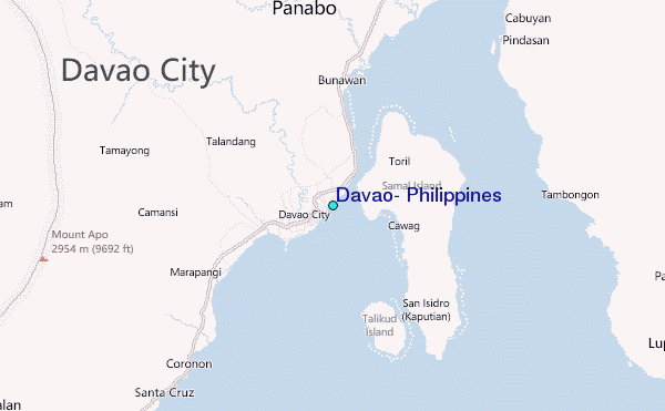 Davao, Philippines Tide Station Location Map