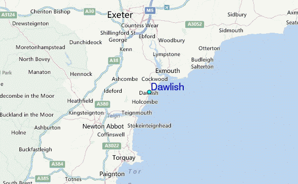 Dawlish Tide Station Location Map