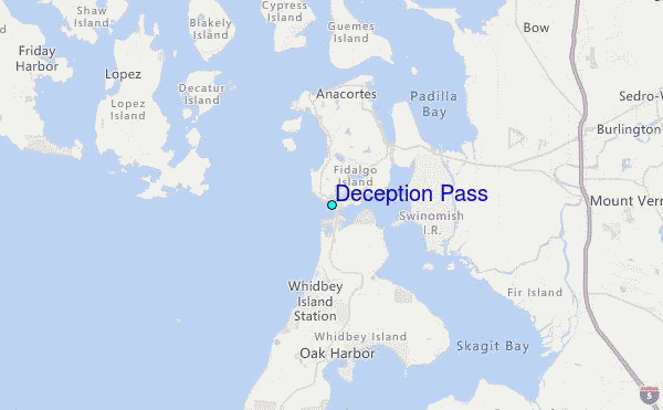 Deception Pass  Tide Station Location Map