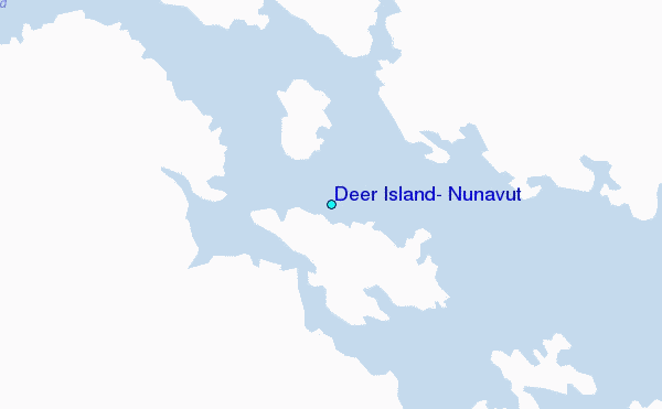 Deer Island, Nunavut Tide Station Location Map