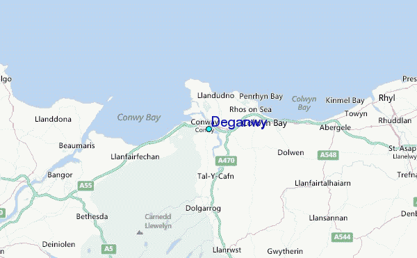 Deganwy Tide Station Location Map
