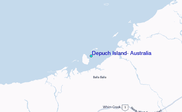 Depuch Island, Australia Tide Station Location Map