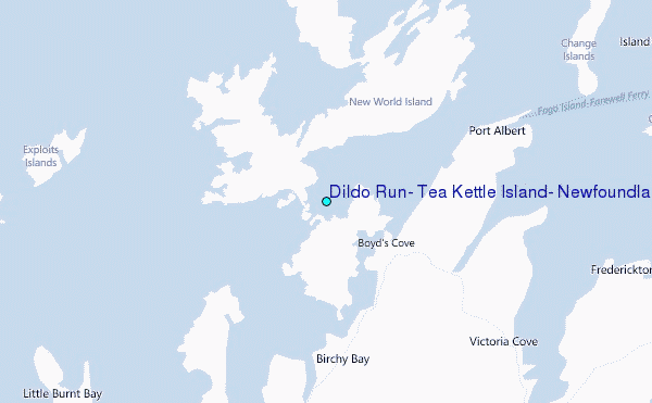 Dildo Run, Tea Kettle Island, Newfoundland Tide Station Location Map