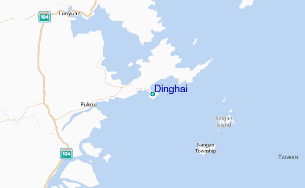Dinghai Tide Station Location Map