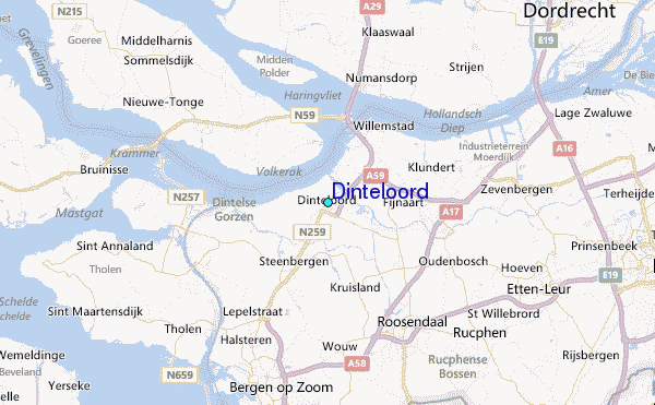 Dinteloord Tide Station Location Map