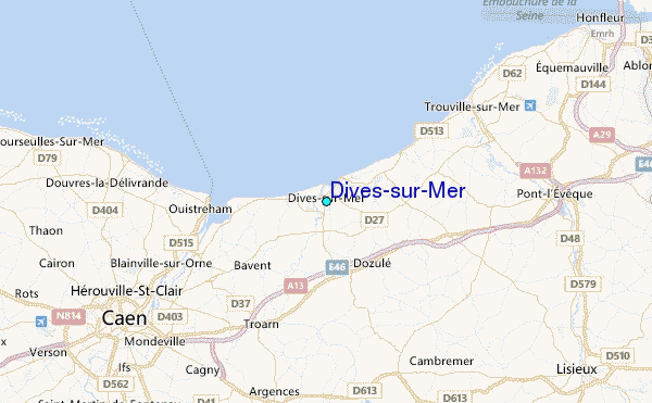 Dives-sur-Mer Tide Station Location Map