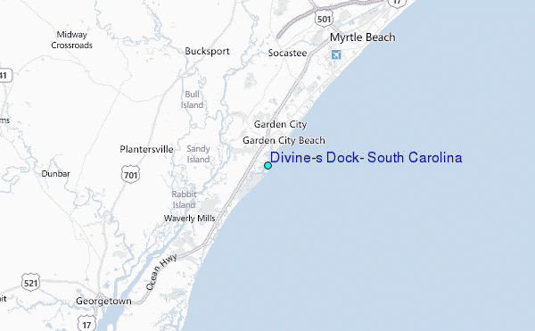 Divine's Dock, South Carolina Tide Station Location Map