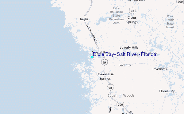 Dixie Bay, Salt River, Florida Tide Station Location Map