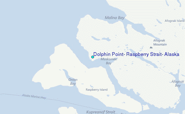 Dolphin Point, Raspberry Strait, Alaska Tide Station Location Map