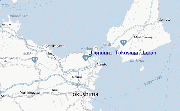 Donoura, Tokusima, Japan Tide Station Location Map