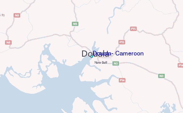 Douala, Cameroon Tide Station Location Map