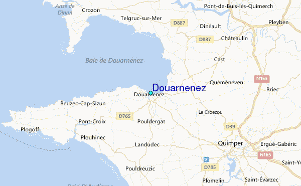 Douarnenez Tide Station Location Map