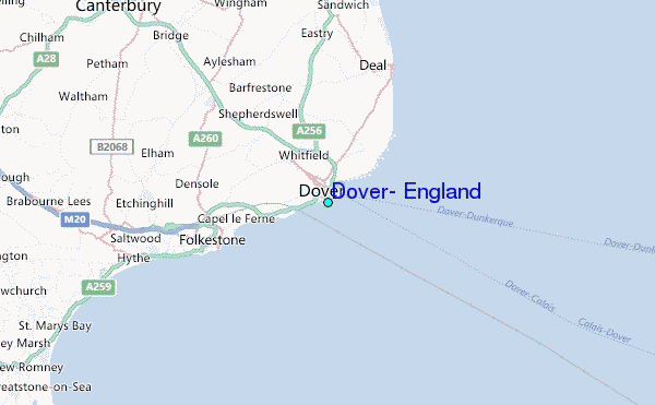 Dover, England Tide Station Location Map