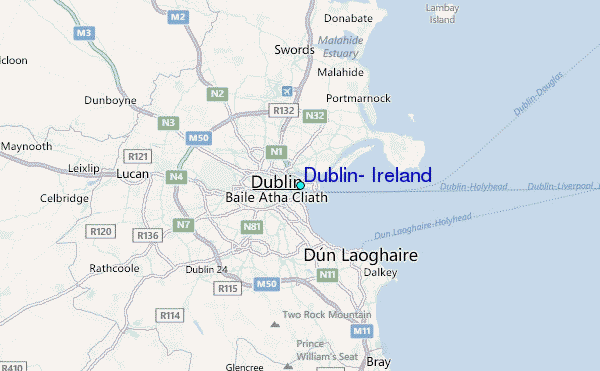 Dublin, Ireland Tide Station Location Map