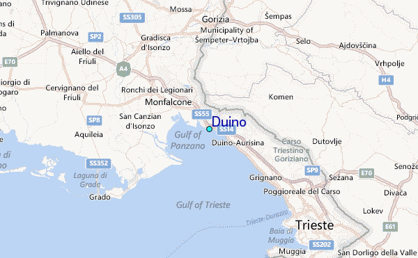 Duino Tide Station Location Map